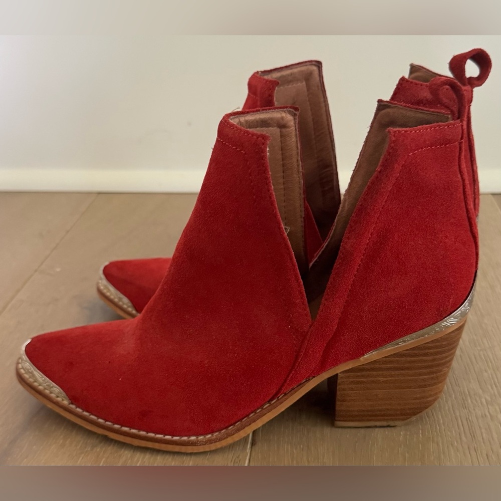 Jeffrey Campbell Red Ankle Boots